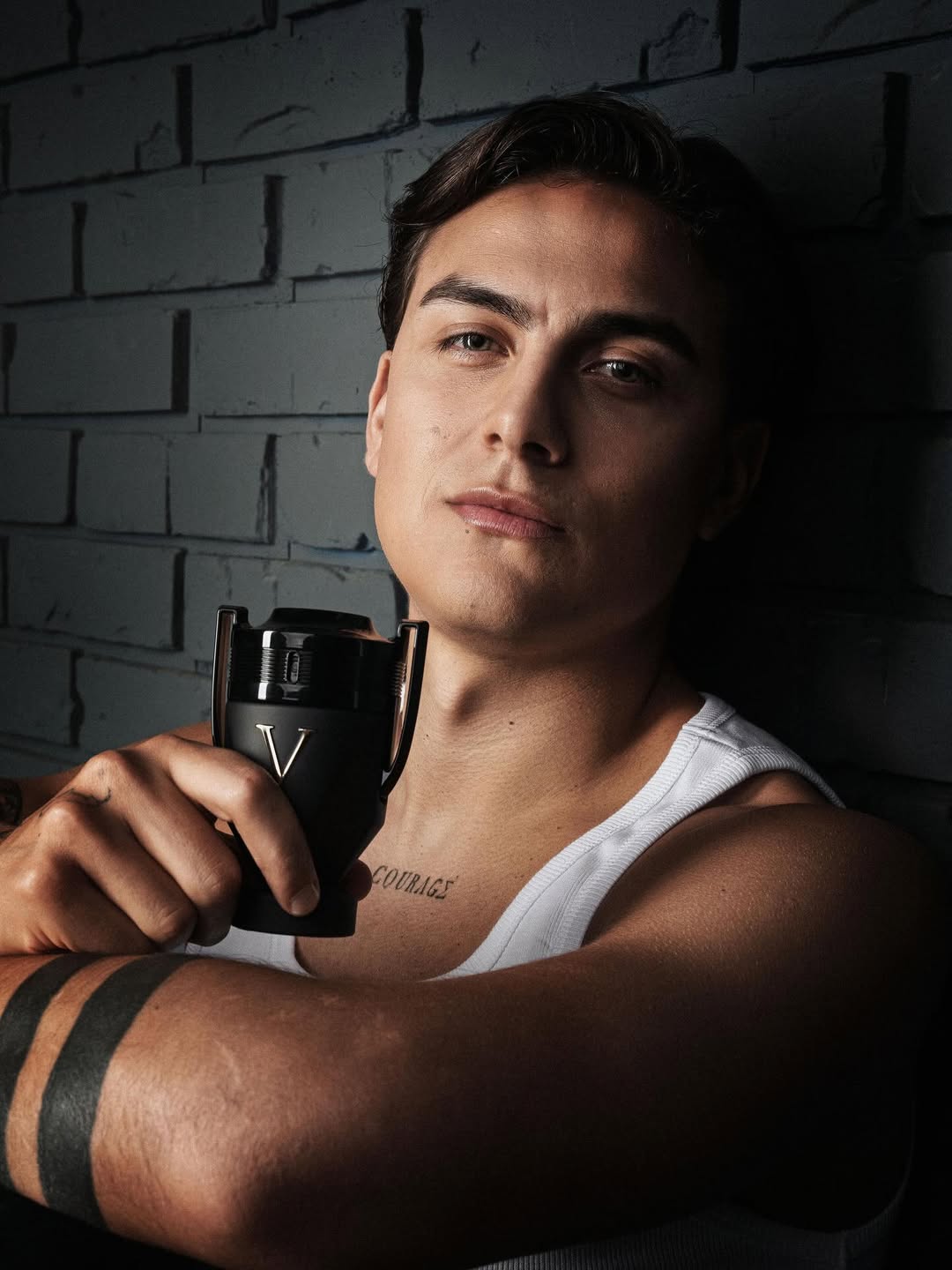 Instagram post by @paulodybala for rabanne. Caption reads: Resilienza, coraggio, esperienza,....