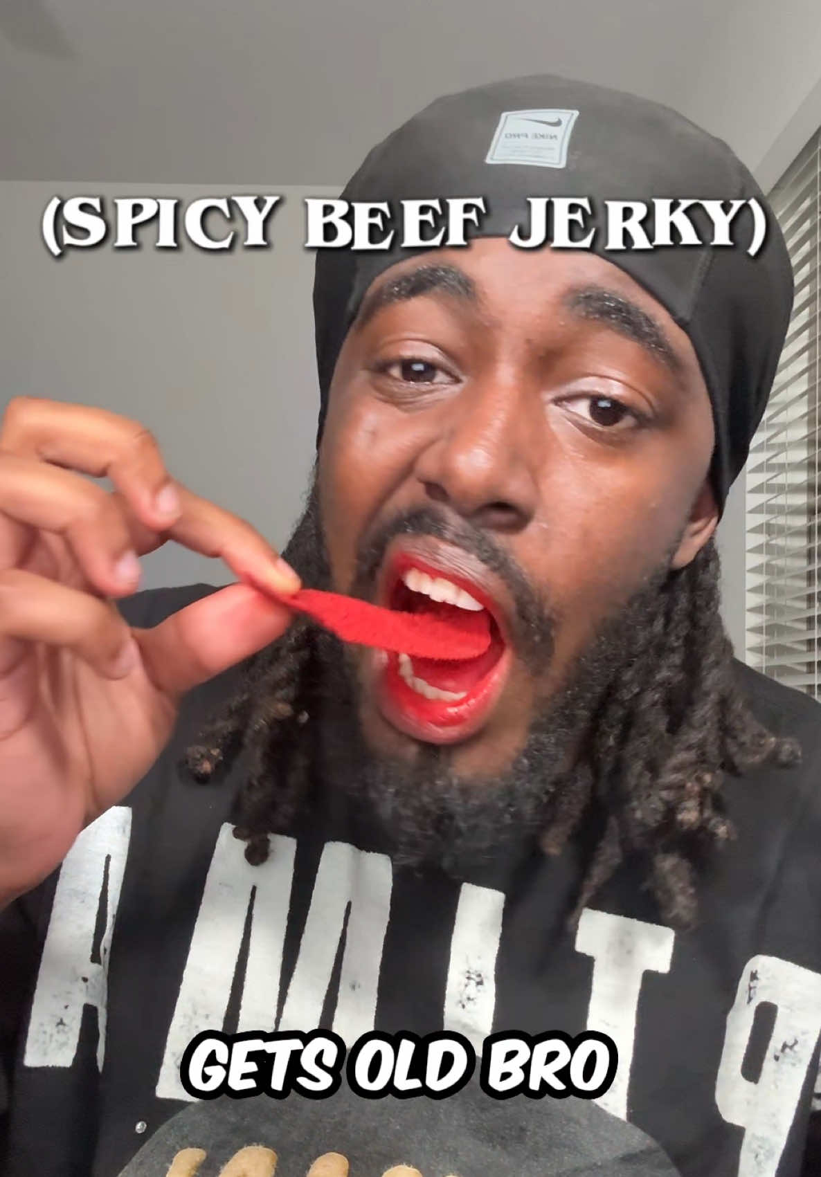 TikTok post by @solarties for Sr. Michelado. Caption reads: @Sr.Michelado beef jerky Sr. Michelado Carne Seca....