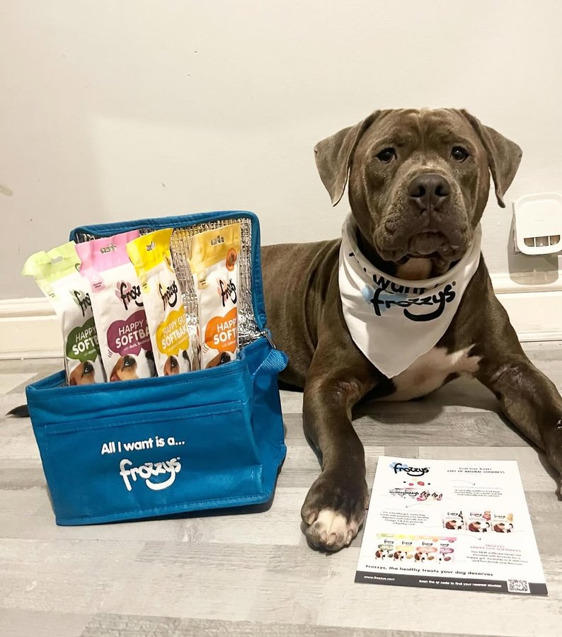 Instagram post by @thepackofguccii for Frozzys. Caption reads: Have you seen @frozzys_ new happy gut soft bake....