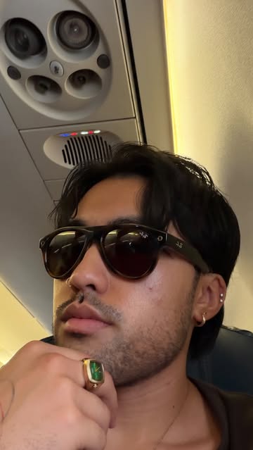 Instagram post by @alexthanhn for Ray-Ban. Caption reads: [...] late? Priorities! 😎 Wearing my new....