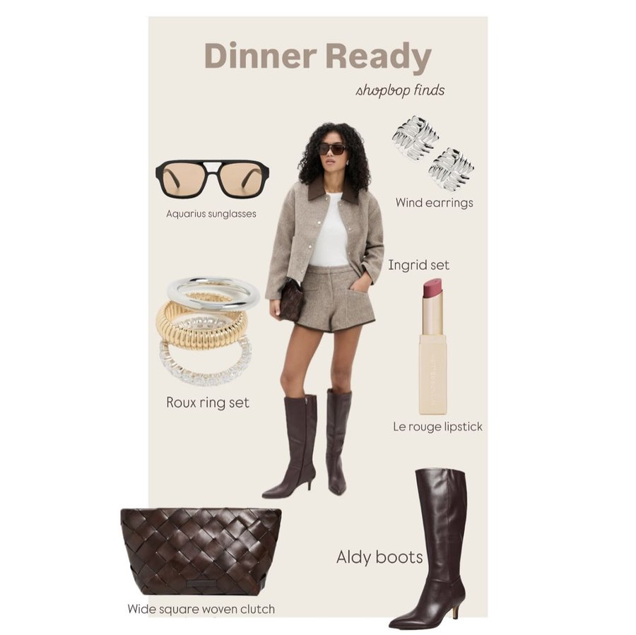 Instagram post by @rittakortava for Shopbop. Caption reads: [...] midnight
Her wardrobe staples? All from....