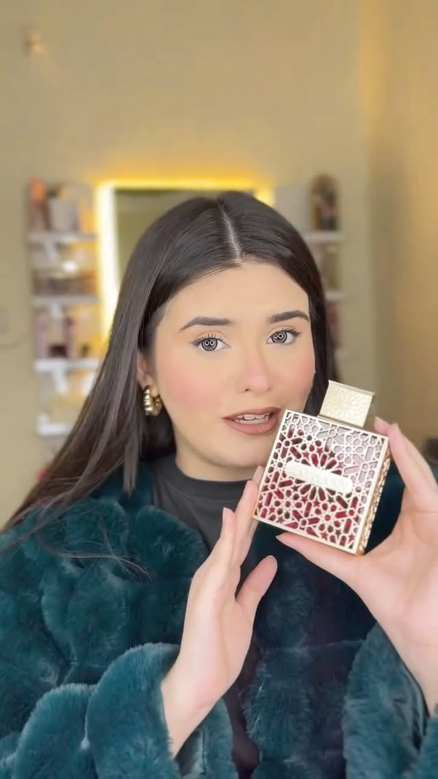 Instagram post by @glowup_with_anoosha for Rayhaan Perfumes. Caption reads: This one from @rayhaan.perfumes feels soft yet....