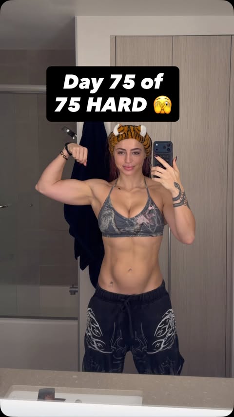 Instagram post by @liztess for 1st Phorm. Caption reads: Last day… best day 🥹 I started 75 Hard after a....