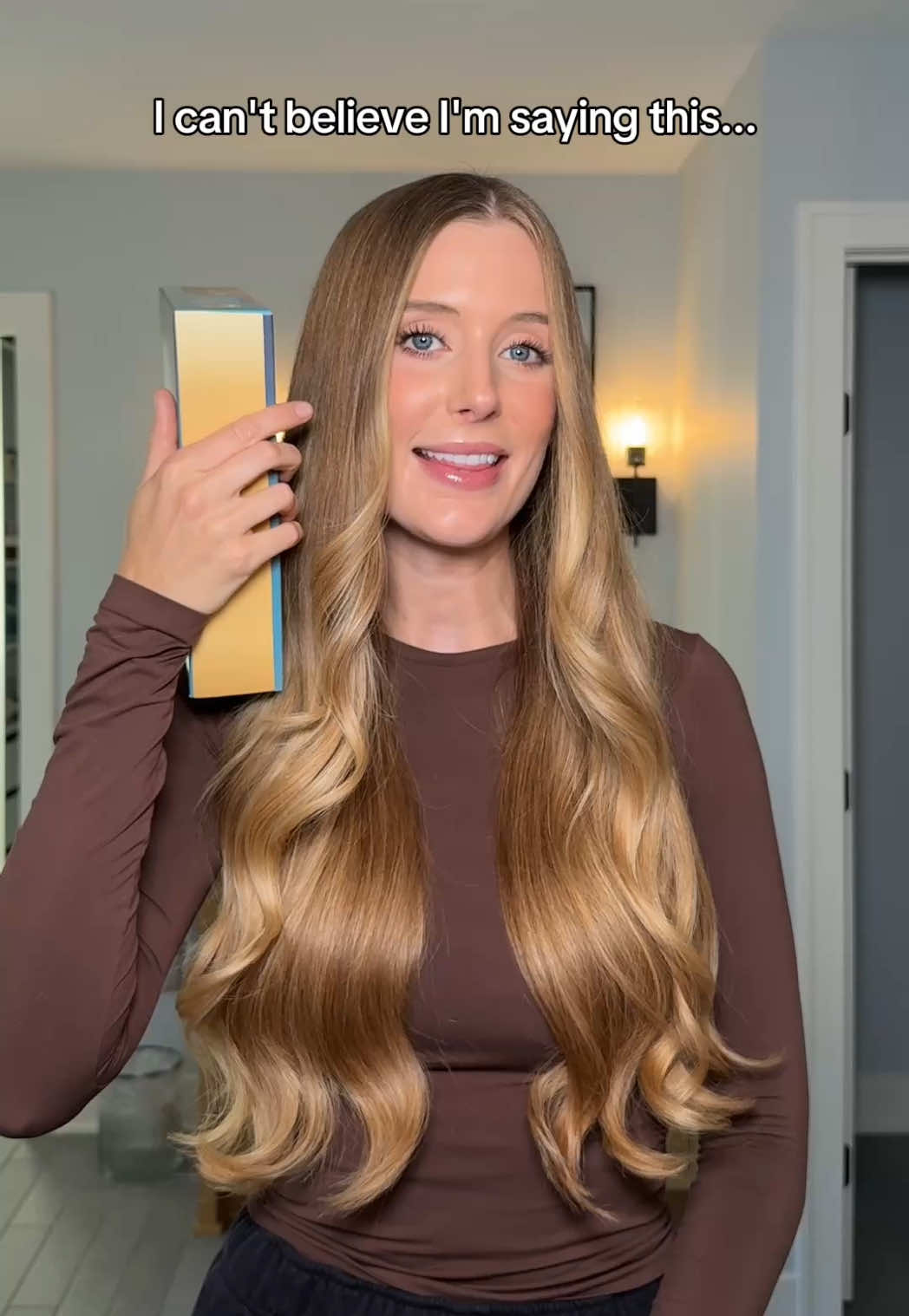 TikTok post by @abbeyyung for OGX Beauty. Caption reads: #OGXPartner This still doesn't feel real... but....