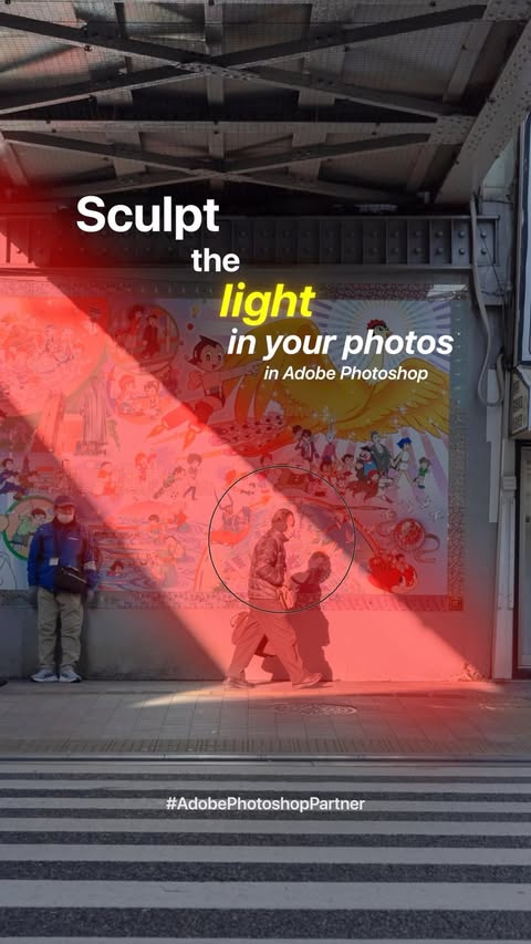 Instagram post by @itchban for Adobe Photoshop. Caption reads: [...] is non-destructive and reversible.....