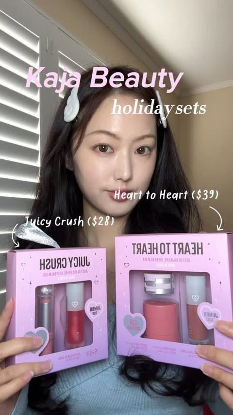 Instagram post by @aye.jessiee for Kaja Beauty. Caption reads: [...] all-in-one kit for eyes, cheeks & lips—plus....