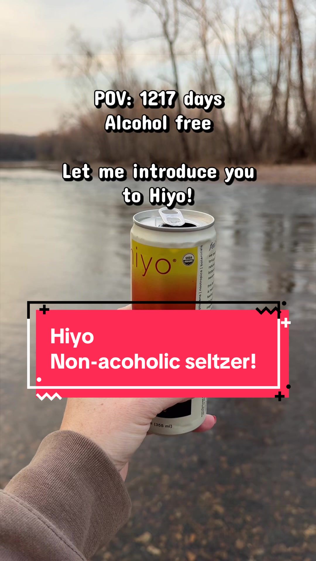 TikTok post by @foodallergymomma2 for hiyo. Caption reads: I love my @drink hiyo ❤️❤️❤️ #hiyo #nonalchoholic....