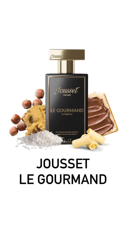 Instagram post by an influencer for Parfümerie Katz. Caption reads: Gourmand King 🏆 JOUSSET „Le Gourmand“ #parfum....
