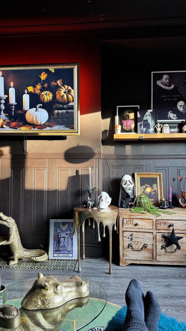 Instagram post by @enchantingthehaus for Fy!. Caption reads: [...] @makeitrustoleum dark magic ✨ Prints....