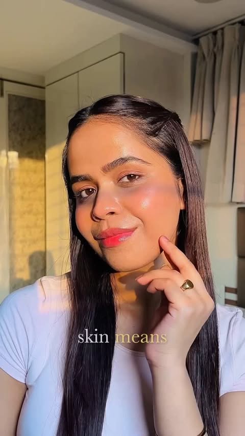 Instagram post by @___niishi for Ozone Ayurvedics. Caption reads: Prepping my skin the way it deserves ✨💛 Hydrated,....