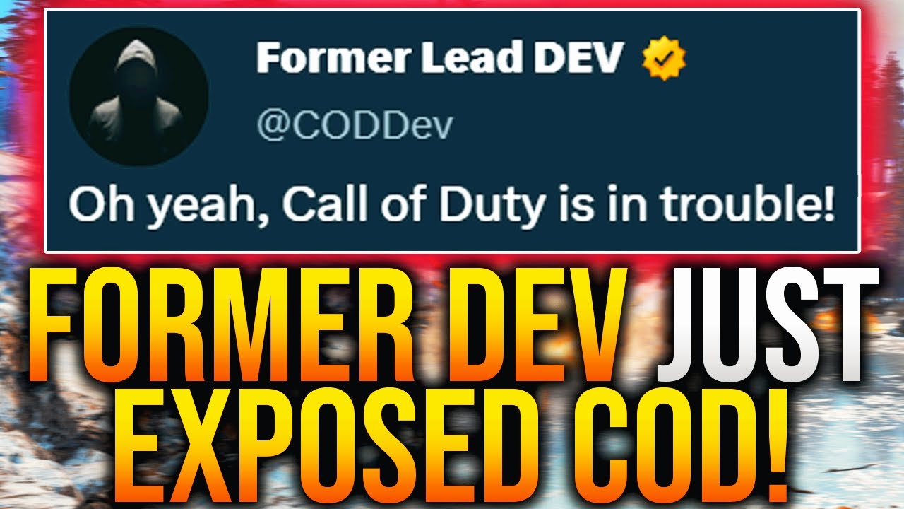 YouTube post by @WhosImmortal for KontrolFreek. Caption reads: WOW! Former COD DEV Just EXPOSED Some MAJOR....