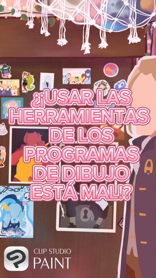 Instagram post by @pradasaurio for Clip Studio Paint. Caption reads: USAR LAS HERRAMIENTAS DE LOS PROGRAMAS DE DIBUJO....