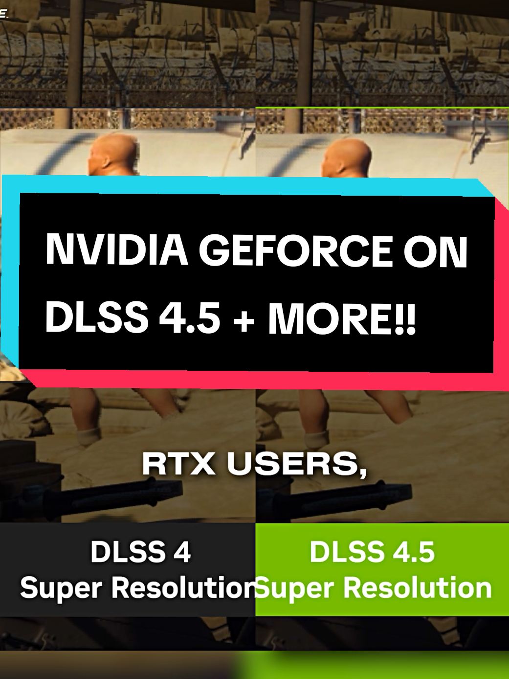 TikTok post by @wilfratgaming for NVIDIA GeForce. Caption reads: [...] and a suite of new RTX games. @NVIDIA....
