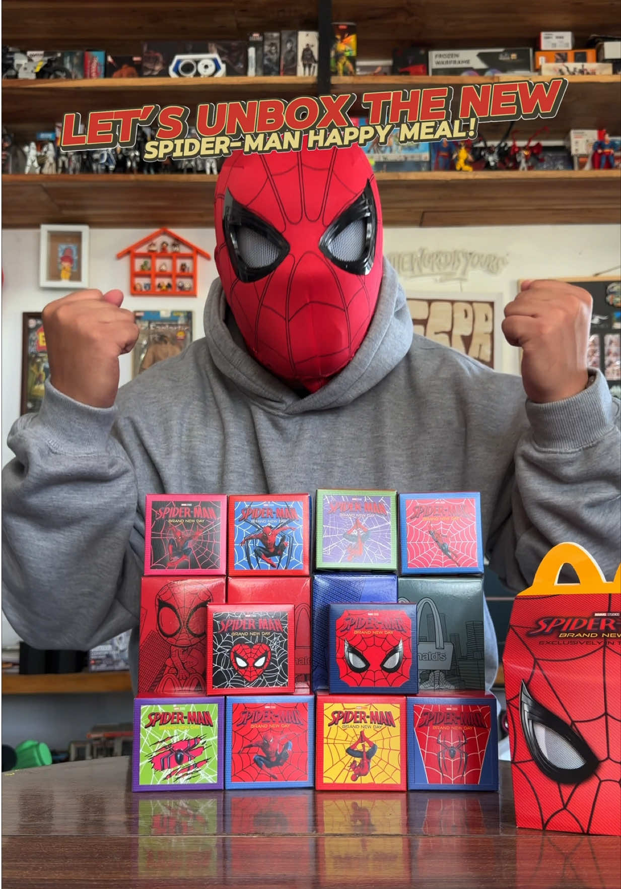 TikTok post by @hiroverseph for McDonald's Philippines. Caption reads: Our friendly neighborhood Spider-Man is here!....