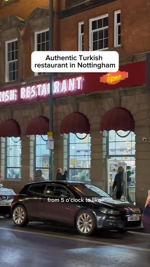 Instagram post by @nottshappening for Uber Eats. Caption reads: Authentic Turkish restaurant in Nottingham,....
