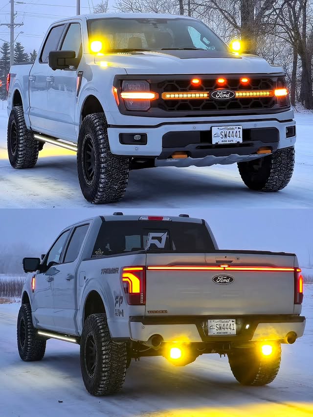 Instagram post by @fiftynation for Pedalcommander. Caption reads: [...] 
@haloliftsusa 
@f150leds 
@pedalcommander.