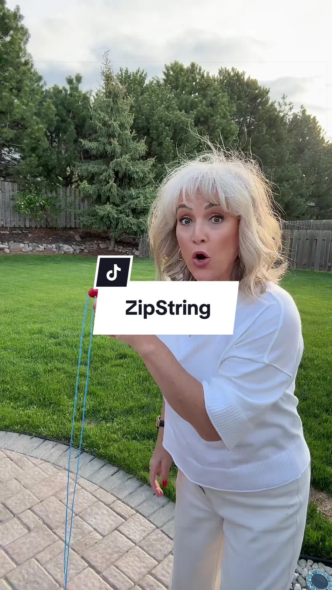 TikTok post by @renee_sag.girl for ZipString. Caption reads: [...] thing I’ve tried in a while! The ZipString....
