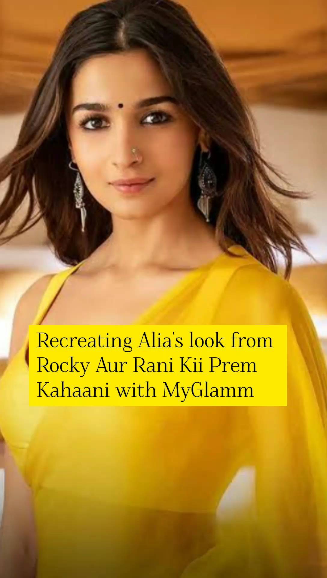 Instagram post by @sanpayal123 for Dharma Productions. Caption reads: 📌Recreating Alia's look from Rocky Aur Rani Kii....