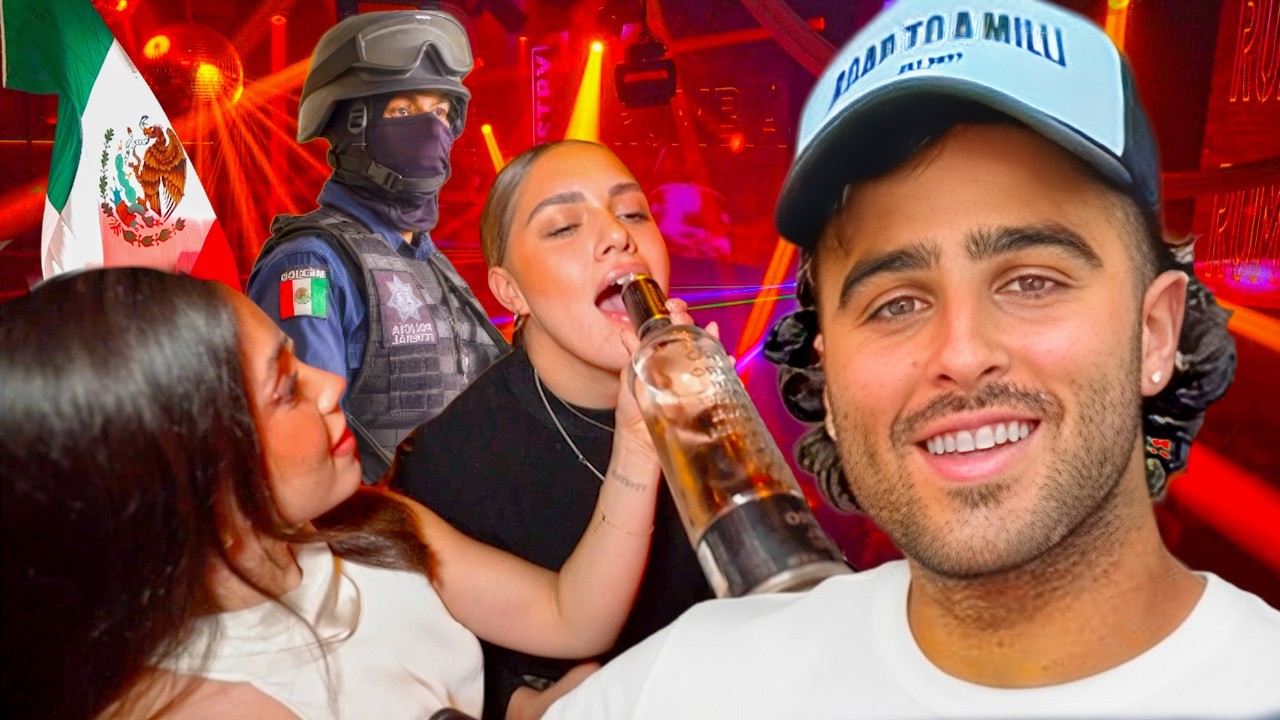 YouTube post by @NickNayersina for DraftKings. Caption reads: I Partied In Mexico City!.