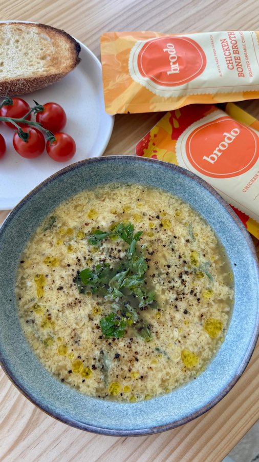 Instagram post by @toastedtable for Brodo. Caption reads: The easiest breakfast with just 6 ingredients and....