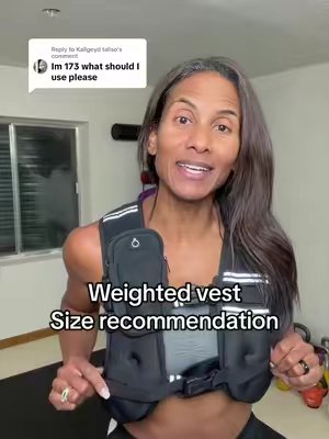 TikTok post by @fitnesswithadriana_ for Zelus Fitness. Caption reads: [...] right weighted vest for you. 👍🏾 @ZELUS....