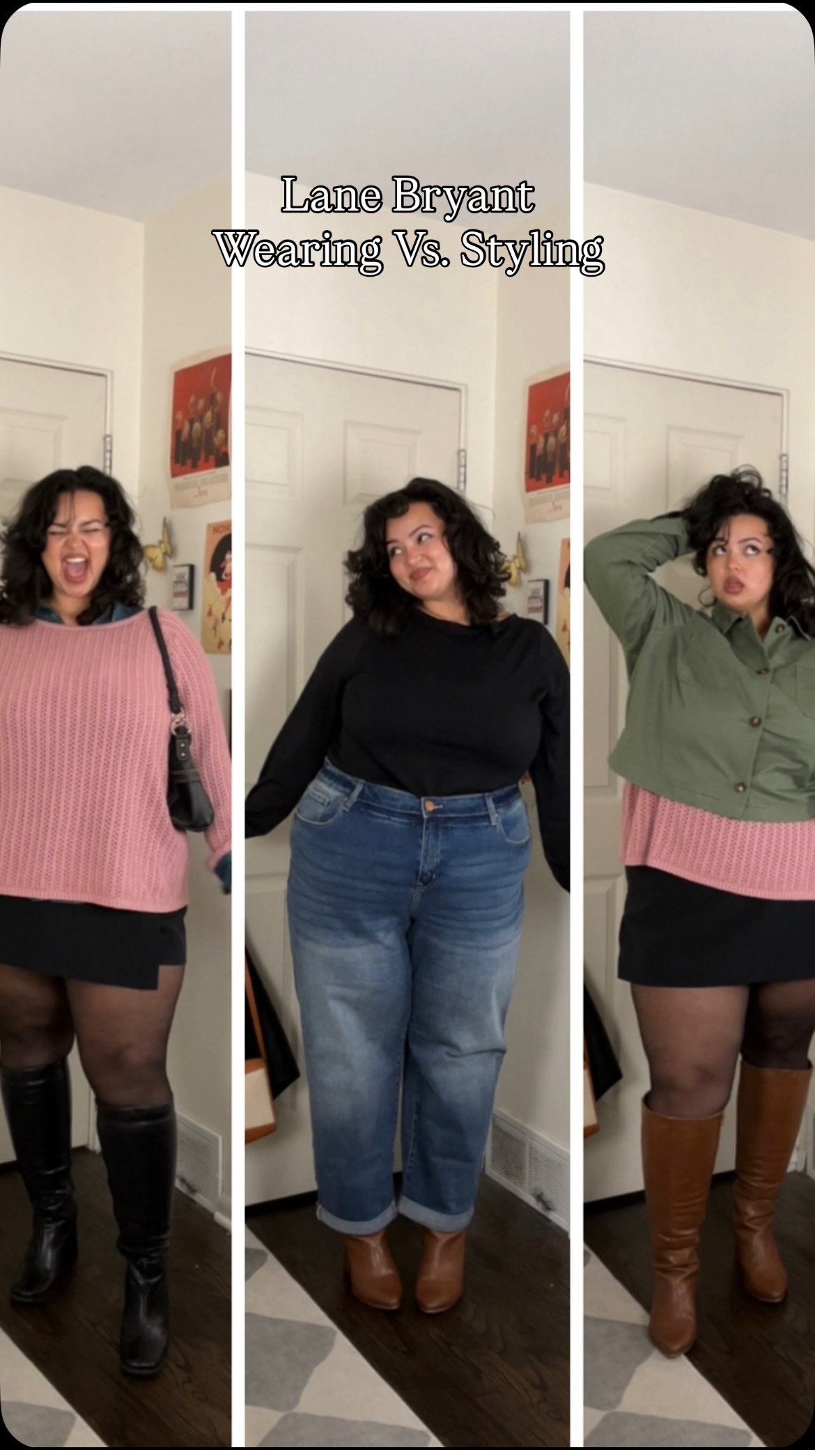 Instagram post by @jeweledbeetle for Lane Bryant. Caption reads: Finding more fall forever favorites at Lane Bryant....