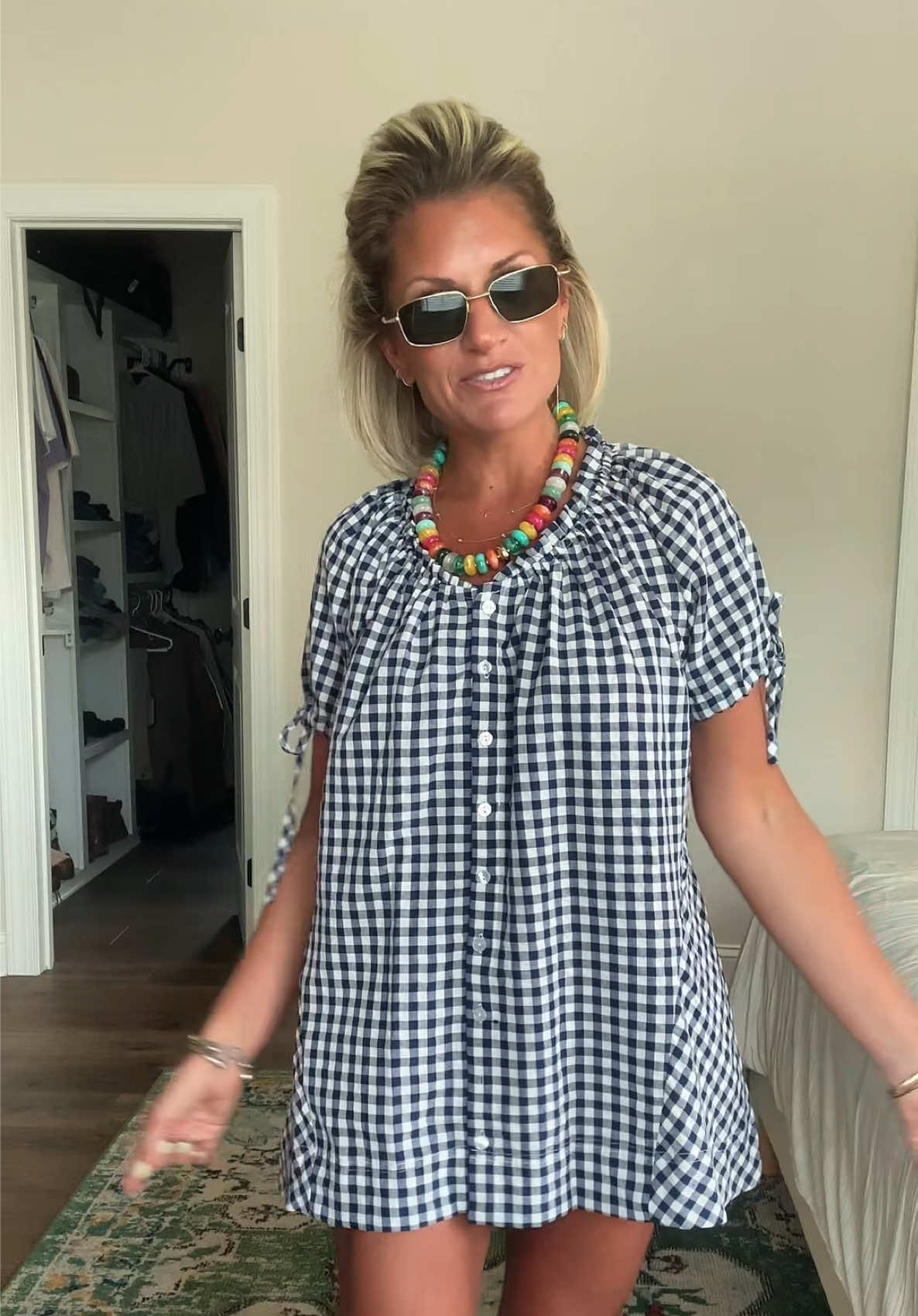 TikTok post by @courtradney5 for Songling Fashion. Caption reads: This top is giving look4less 💛 Lightweight,....