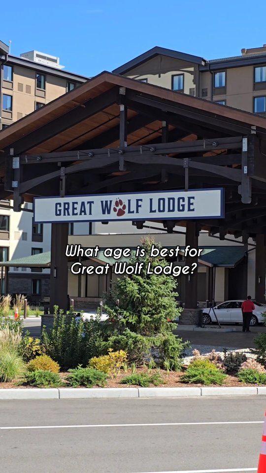 Instagram post by @our.life.in.pieces for Great Wolf Lodge. Caption reads: If you’ve ever wondered what age is best for....