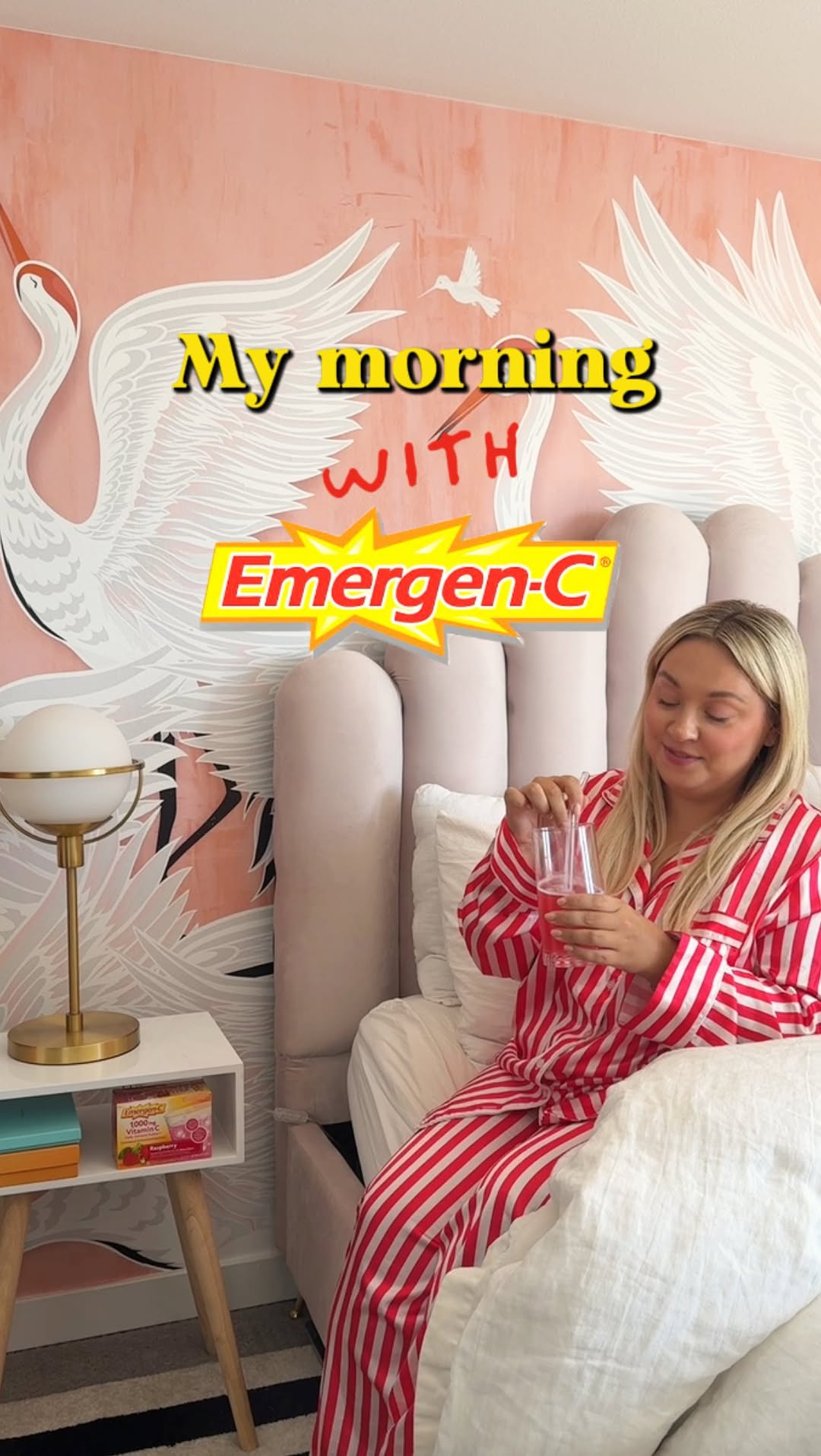 Instagram post by @mackenziedudzik for Emergen-C. Caption reads: #Ad Getting a head start on the day with....