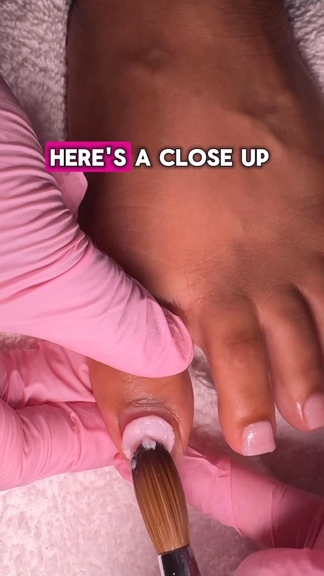 Instagram post by @i.k__nails for MelodySusie. Caption reads: Acrylic toes by me on me 😍 ! 💅🏽 I used....