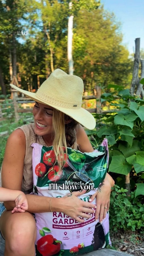 Instagram post by @leafandlearn for Miracle-Gro. Caption reads: #Ad ON A SERIOUS NOTE — did you know that pee is....