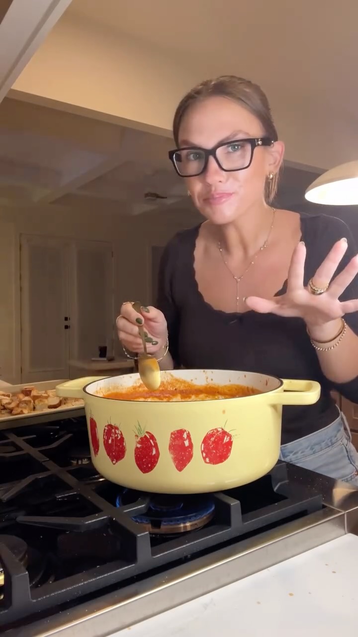 Instagram post by @kalenainthekitchen for Pacific Foods. Caption reads: Comment "TOMATO" + follow @kalenainthekitchen for....