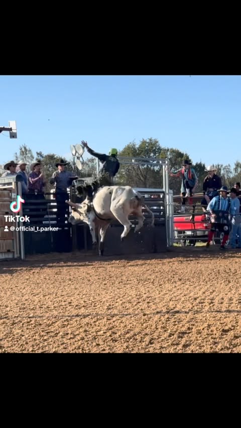 Instagram post by @tristin._parker for Wrangler. Caption reads: 84.5 & 82 Pts in Hico, Tx to keep the tools....