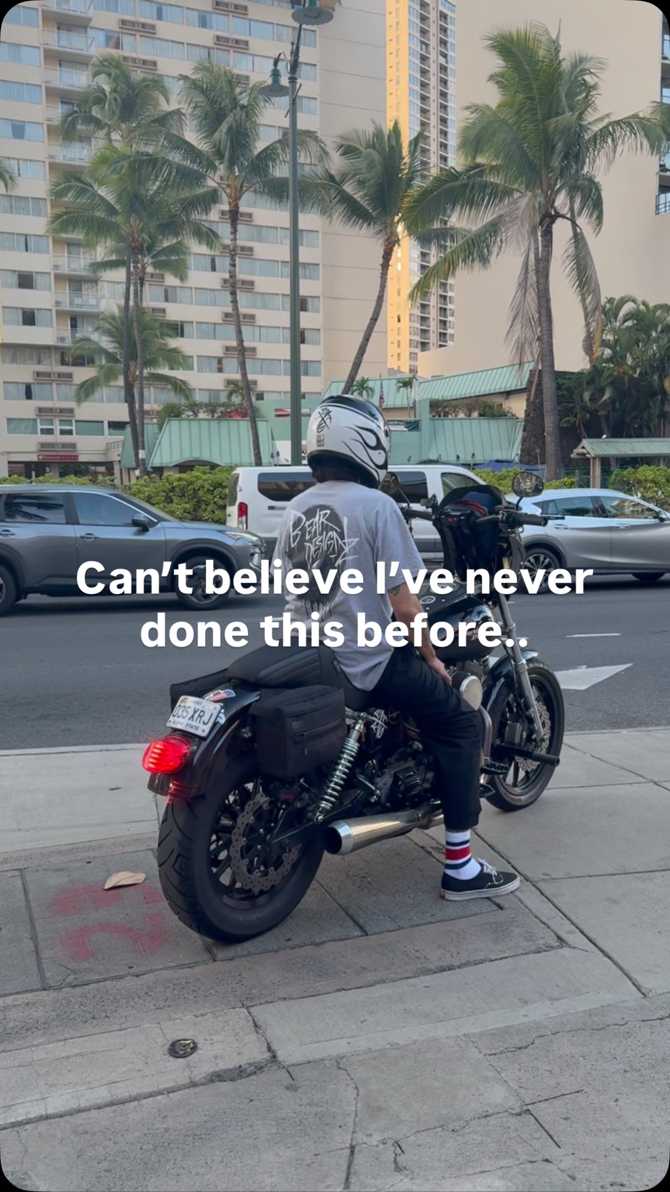 Instagram post by @brags_design for Biltwell. Caption reads: The wait’s over — my own helmet’s getting the....