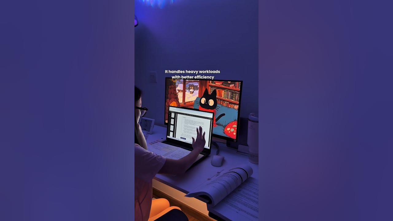 YouTube post by @Studywithemmane for Newegg. Caption reads: I "Accidentally" Broke My Laptop to Get This... 🤫....