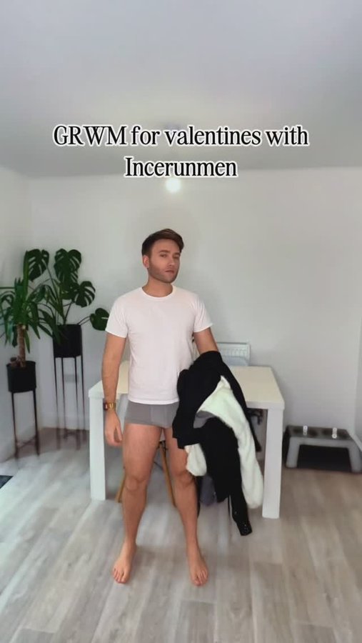 Instagram post by @ll.charlie.ll for Incerunmen. Caption reads: My Valentine’s Day OOTD X 2 for smart and casual....