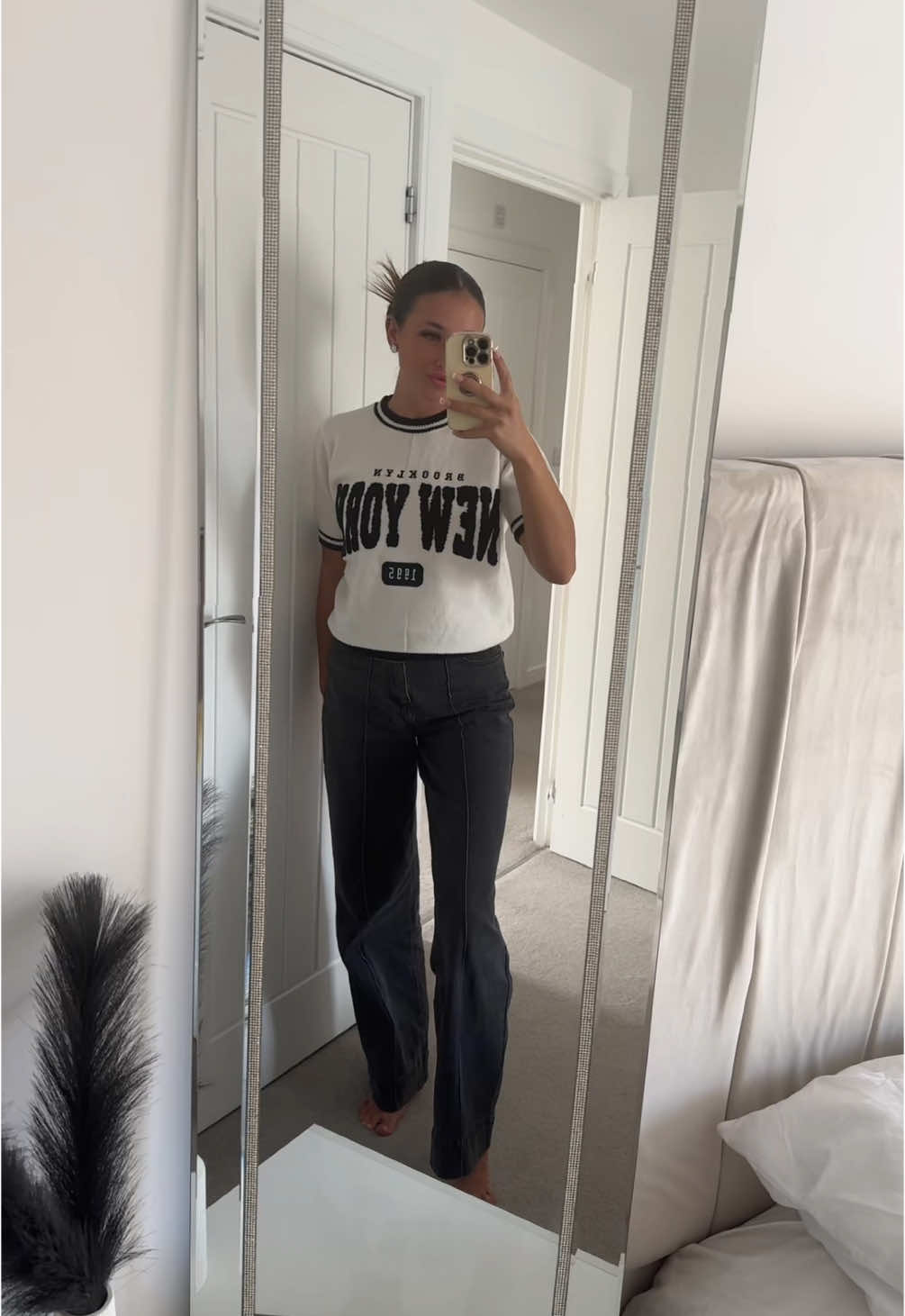 TikTok post by @shaunawhiteman for Rebellious Fashion. Caption reads: [...] straight leg jeans from @Rebellious Fashion....