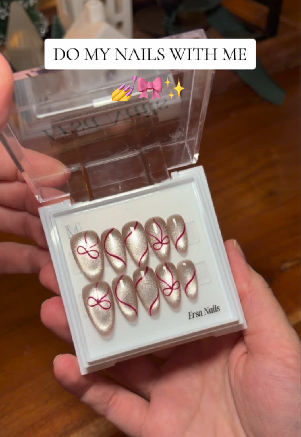 TikTok post by @vidoughnuts for Ersa Nails. Caption reads: [...] give me 14 of them right now! @Ersa Nails....