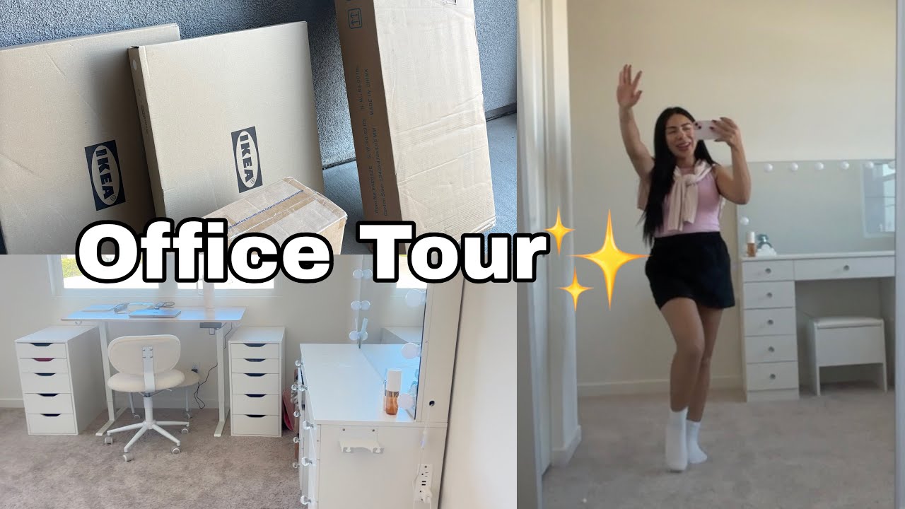 YouTube post by @luluxx_x for RENPHO. Caption reads: I FINALLY FURNISHED MY OFFICE 😱 OFFICE TOUR .
