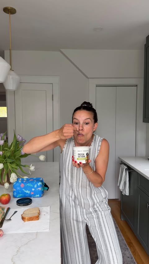 Instagram post by @danielawould for Daily Harvest. Caption reads: [...] easier (and a lot less gross). Try....