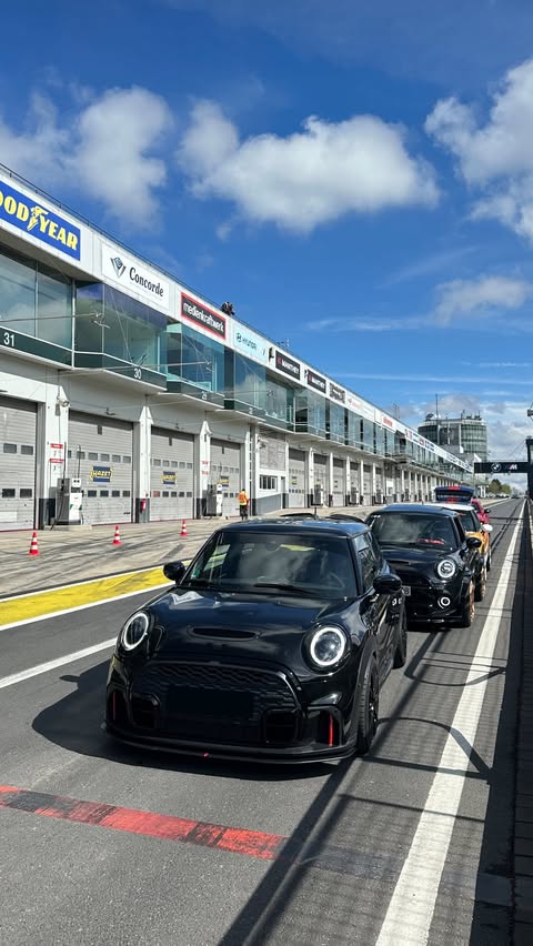 Instagram post by @the.mini.bat for Sparco. Caption reads: [...] Pilot Sport 4 - 215/40 R17 • Rims are....