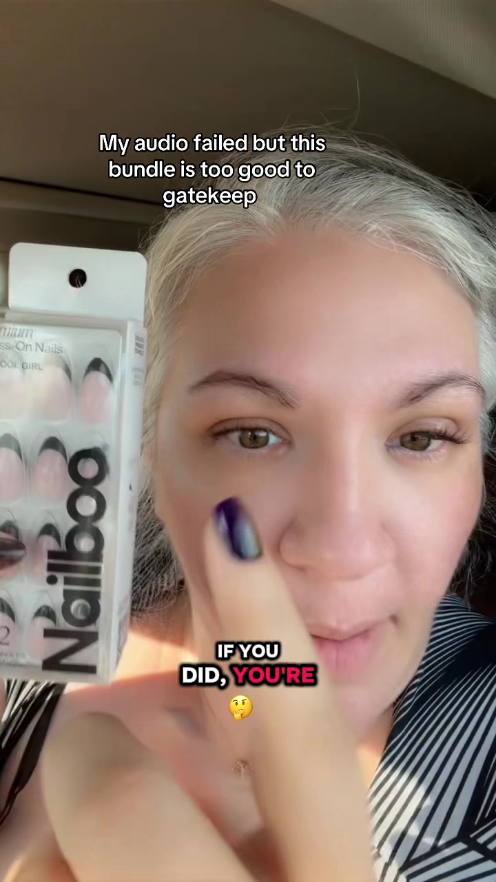 TikTok post by @sarahjinprogress for Nailboo. Caption reads: [...] #OldMoneyNails #NailTok @Nailboo.