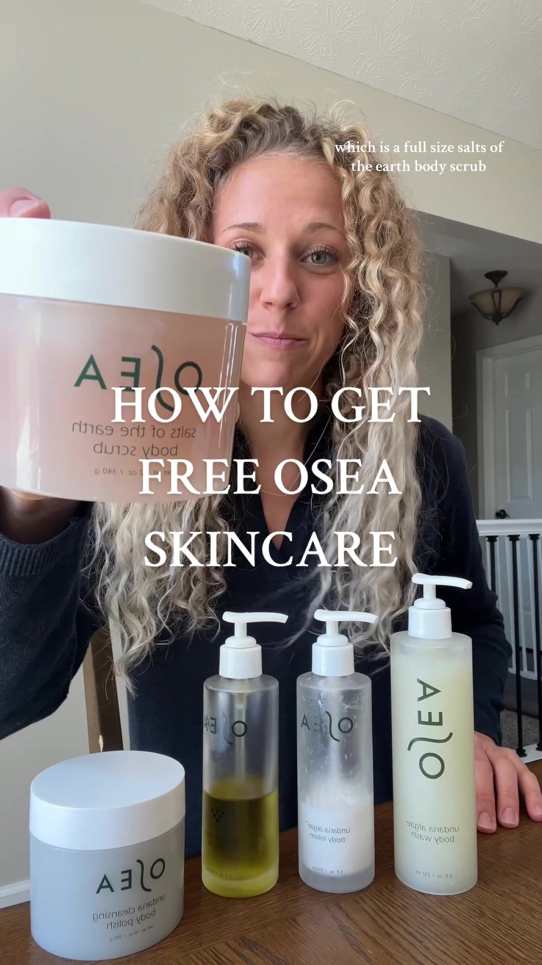 TikTok post by @healthywithlexie for OSEA Malibu. Caption reads: [...] INSANE!! 🌊🐚 5 full-size @OSEA Malibu....