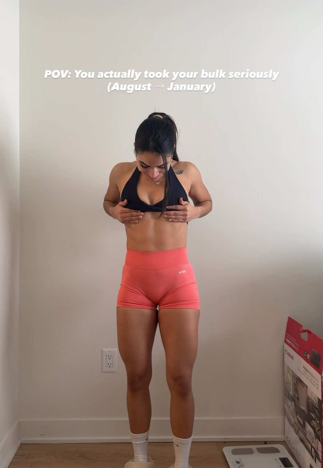 TikTok post by @itsme_movewithmady for AYBL. Caption reads: [...] lock in, pooki🫱🏻‍🫲🏼 Fit @AYBL | code....