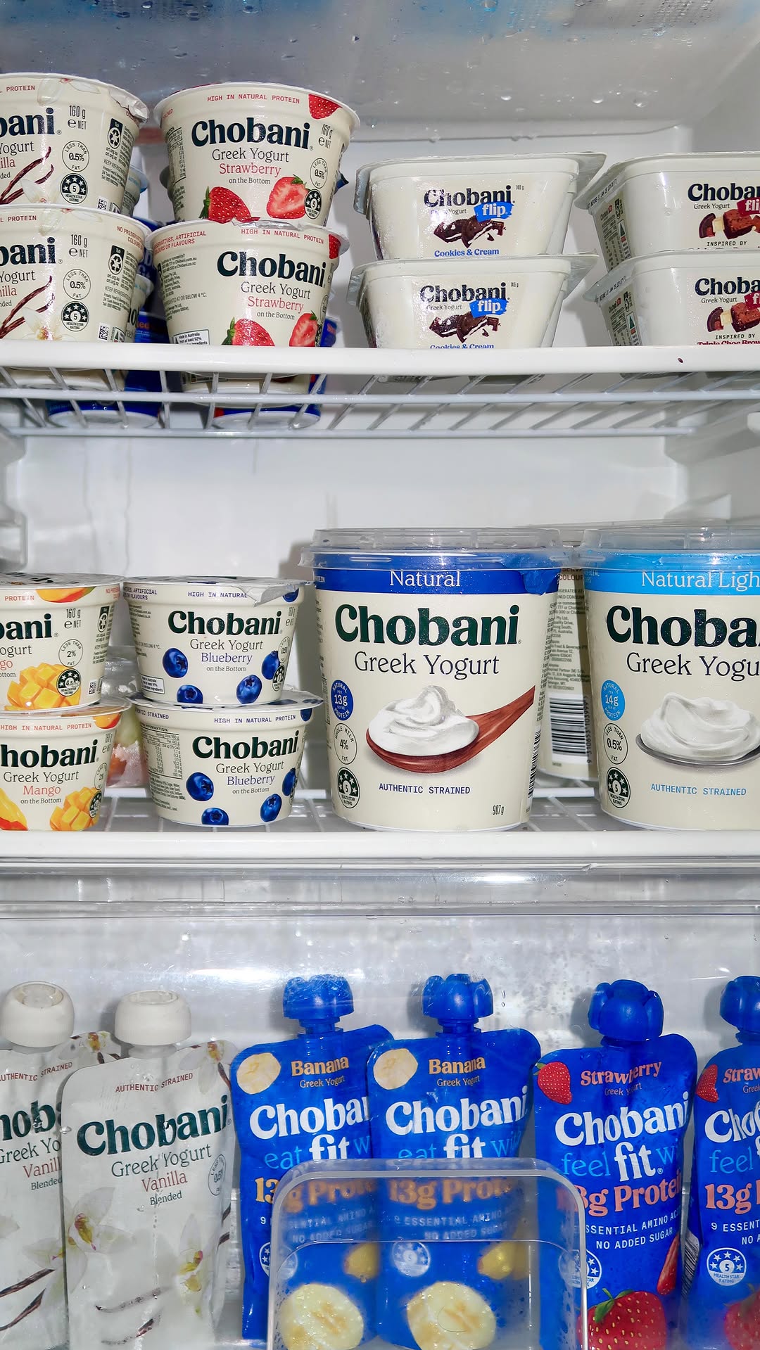 Instagram post by @chuckyhits for Chobani. Caption reads: Ever wondered what Miss Energetic’s secret weapon....