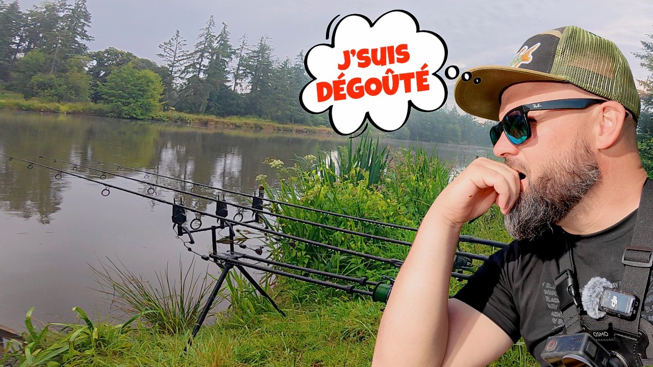YouTube post by @AminiakkFishingpeche for Deepersonar. Caption reads: 24H CARPE solo, I want to stop everything.......