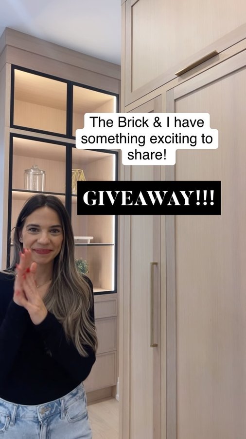 Instagram post by @laura_rustico_ for The Brick. Caption reads: ✨GIVEAWAY!!!!! #Ad ✨

*A winner has been selected!....