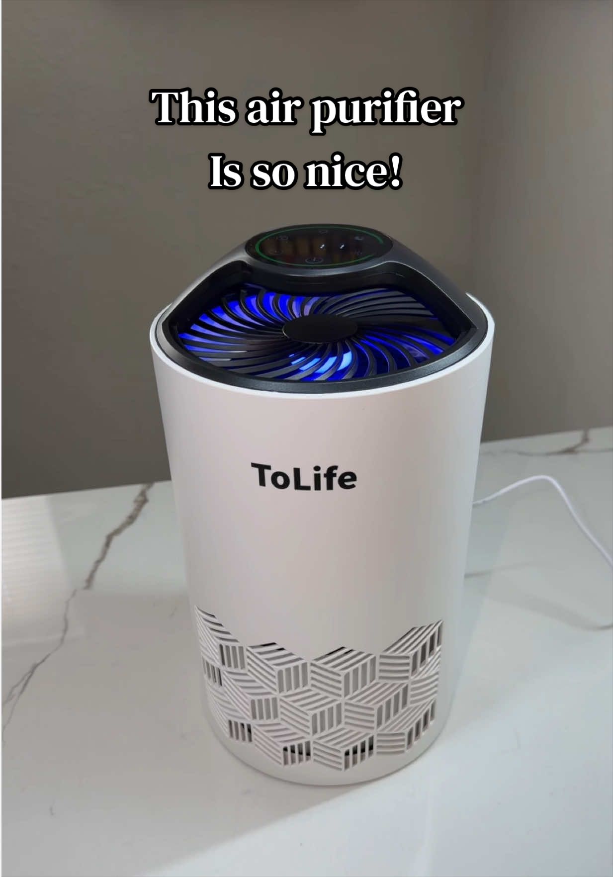 TikTok post by @matildacardenas96 for ToLife. Caption reads: [...] #odorremoval #odorfree #allergenfree @ToLife....