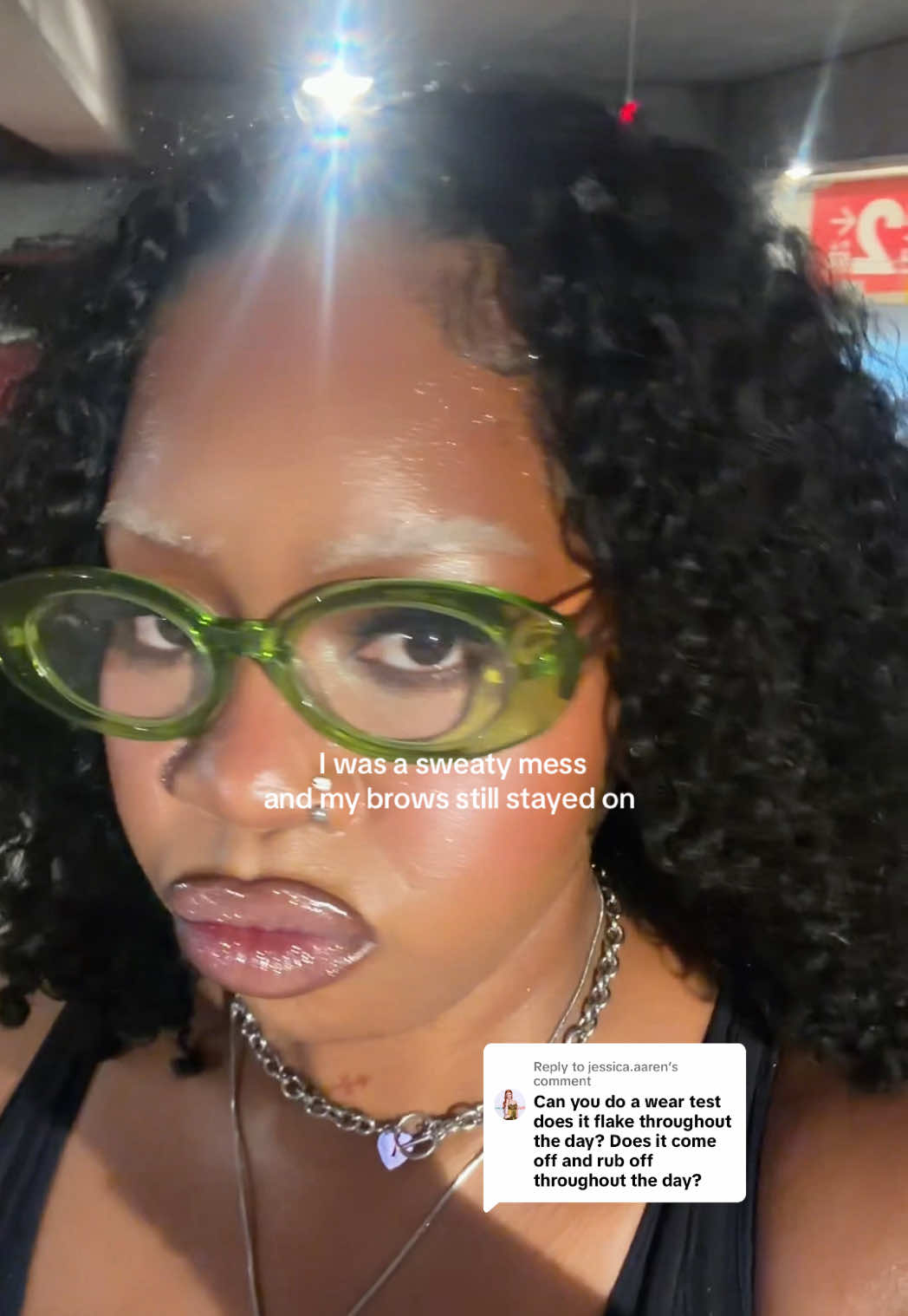 TikTok post by @izefeno for Espoir USA. Caption reads: [...] brow cara is waterproof/sweatproof! @espoir....