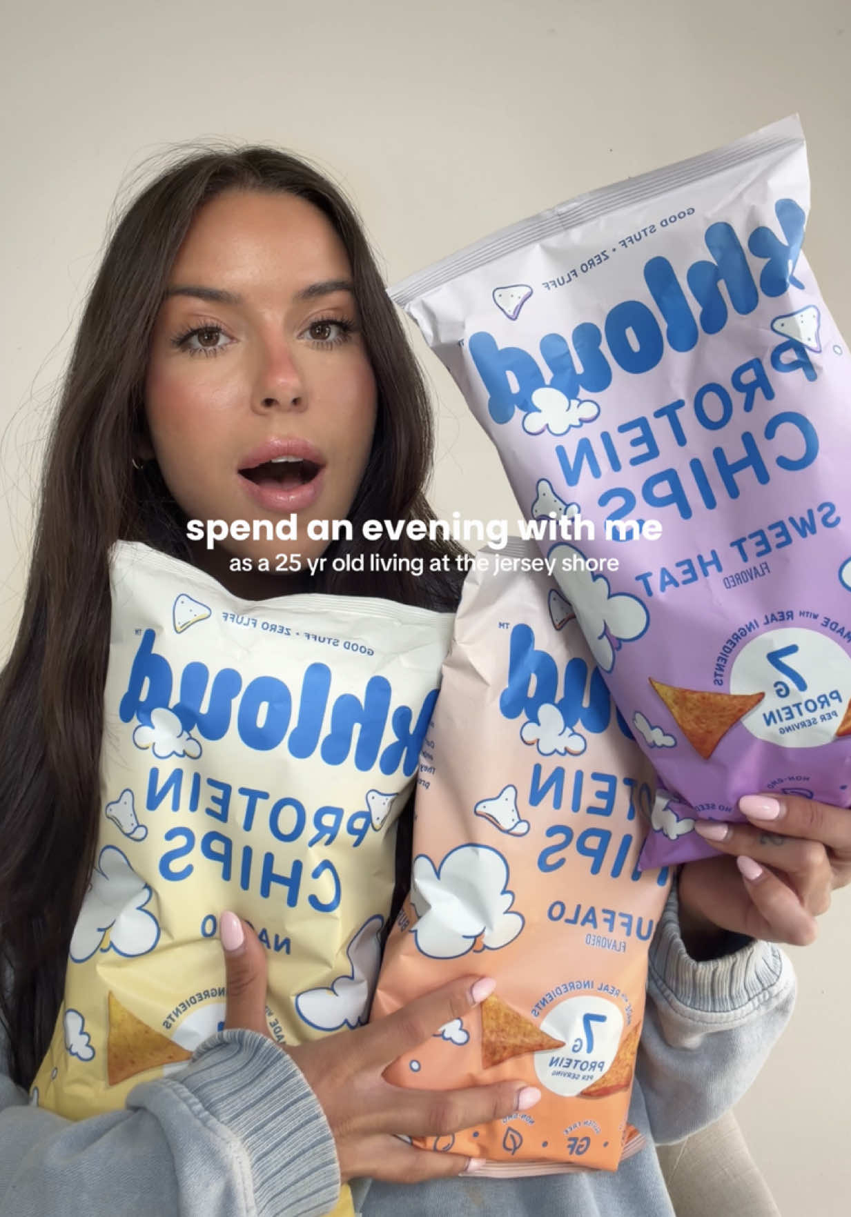 TikTok post by @siddneyyx for Khloud. Caption reads: [...] with me + my new snack obsession 🙌....
